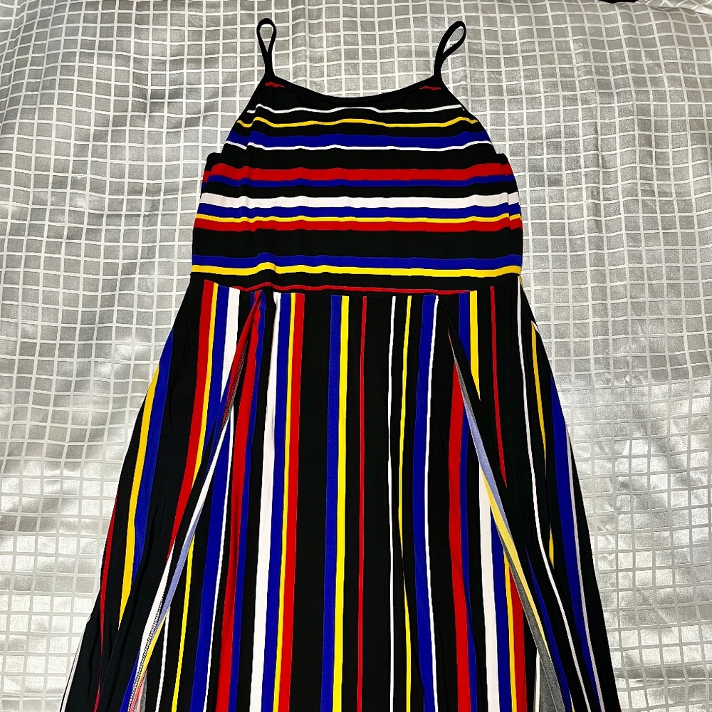 Striped summer maxi dress